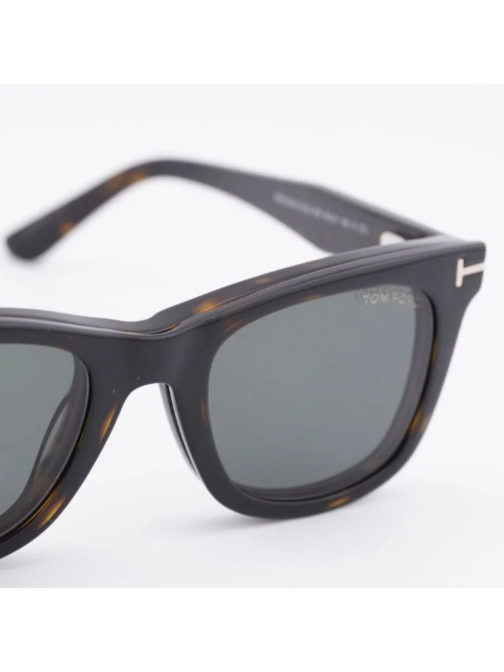 Tom Ford FT5970-B 052 Eyeglasses Havana 50mm Square Frame, Clip-On Creen